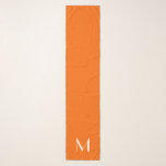 neon  orange solid colour - add monogram scarf<br><div class="desc">neon  orange solid colour background ((ff6600) - add monogram  - eye-catching scarf  from alma's design</div>