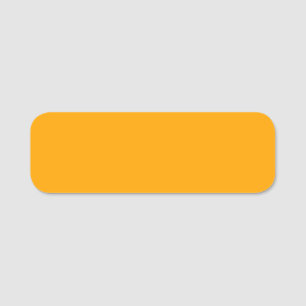 Neon Orange Solid Colour Classic Name Tag