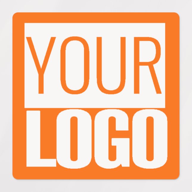 neon  orange solid colour -  custom logo (Design 3)