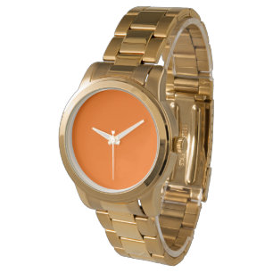 neon orange solid colour watch