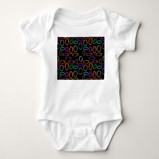 Neon Ovals  Baby Bodysuit (Front)