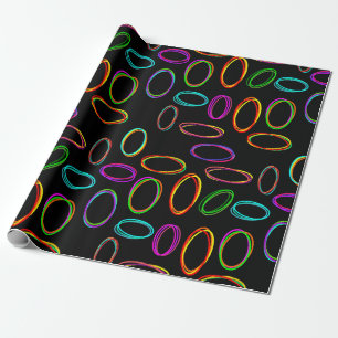 Neon Ovals Wrapping Paper