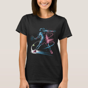 Neon Padel Player T-Shirt, Retro 80s Padel Tennis T-Shirt