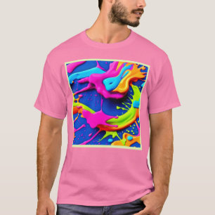 Neon Paint Drip Art T-Shirt