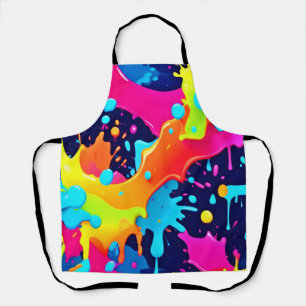 Neon Paint Explosion Apron