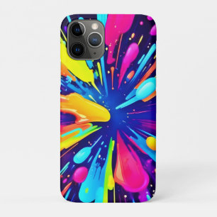  Neon Paint Explosion on Dark Canvas Case-Mate iPhone Case