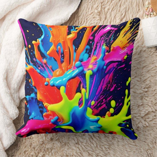 Neon Paint Fluid Explosion Cushion (Blanket)