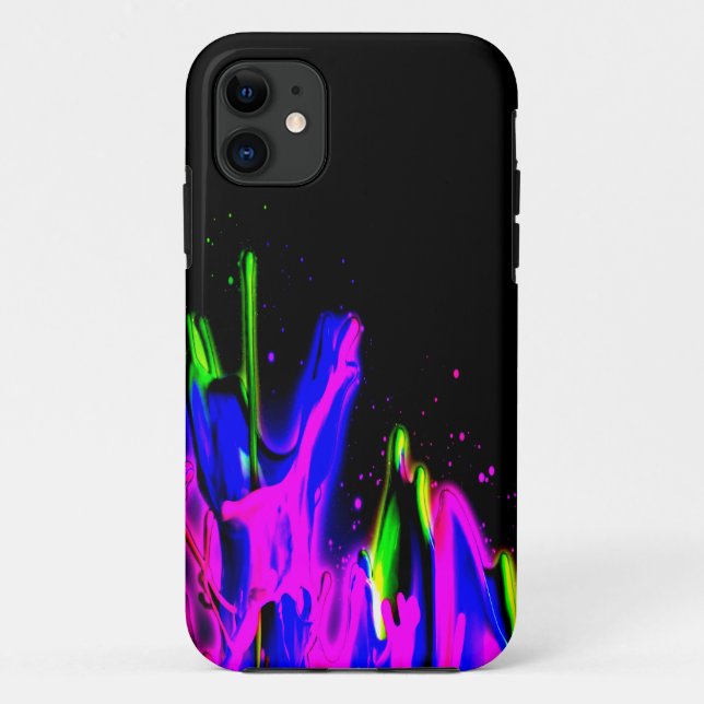 Neon Paint Splash Colourful.  PERSONALIZE IT Case-Mate iPhone Case (Back)