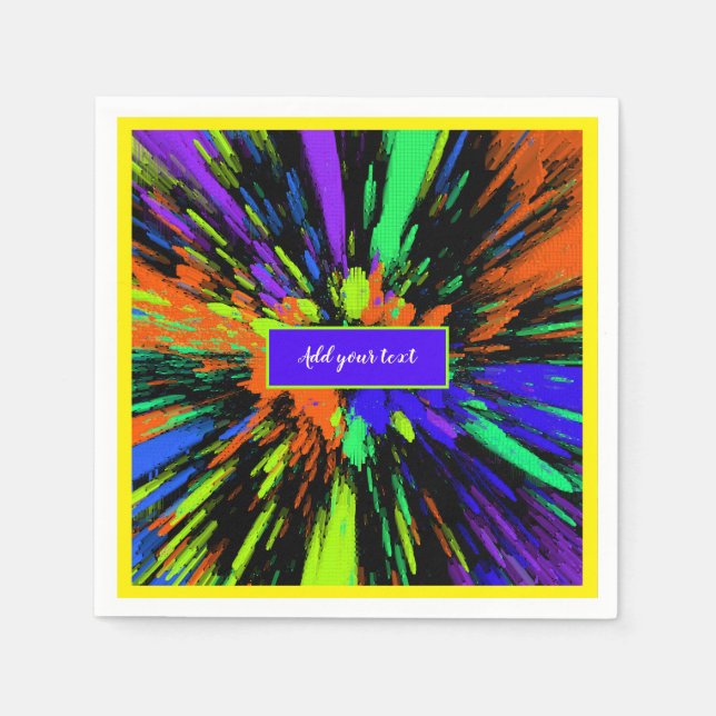 Neon Paint Splash Napkin (Front)