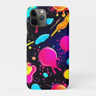 Neon Paint Splatter Design Case-Mate iPhone Case