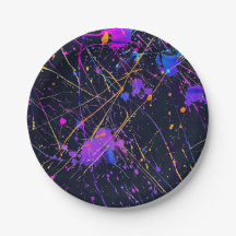 Neon Paint Splatter