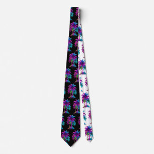 Neon Palm Trees Tie