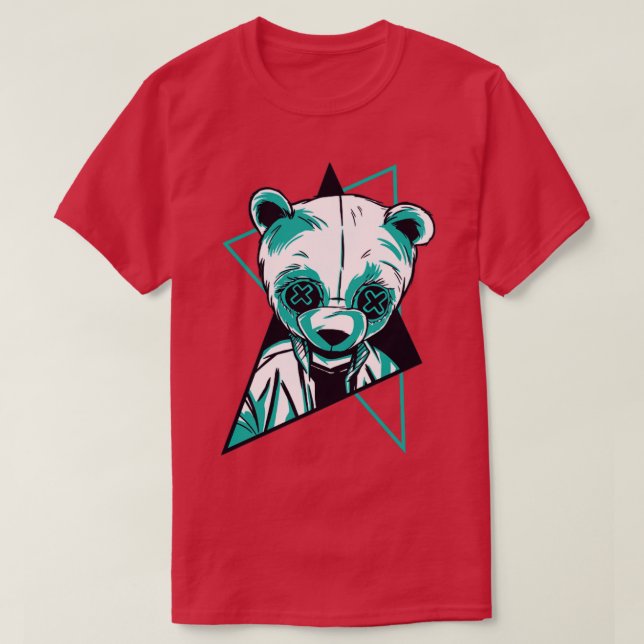 Neon Panda Retro T-Shirt (Design Front)