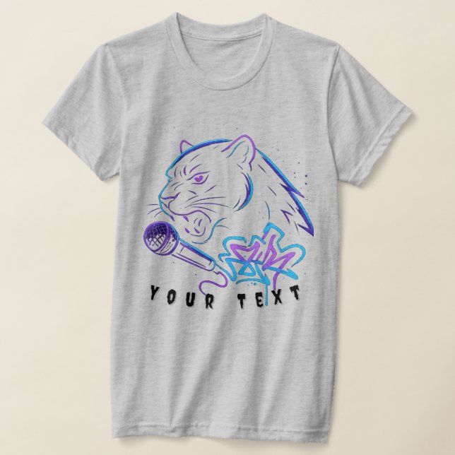 Neon panther art gift  T-Shirt (Laydown)