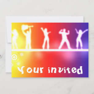 neon party invitation