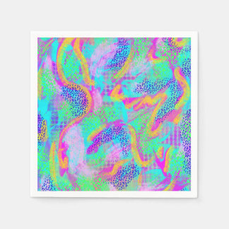 Neon party napkins