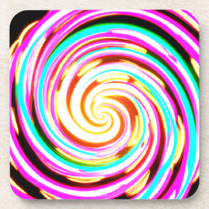 Neon Pattern Artwork Coaster