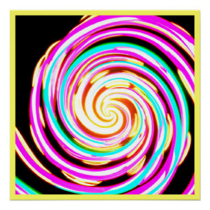 Neon Pattern Artwork  Poster