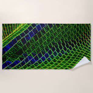 Neon pattern beach towel