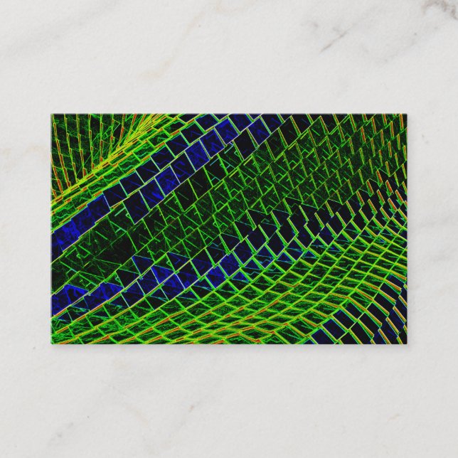 Neon pattern business card (Front)