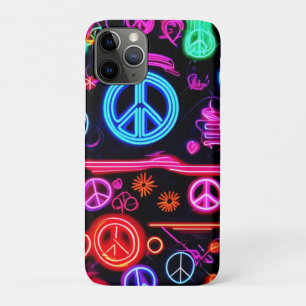 Neon Peace Symbol Patterns Case-Mate iPhone Case