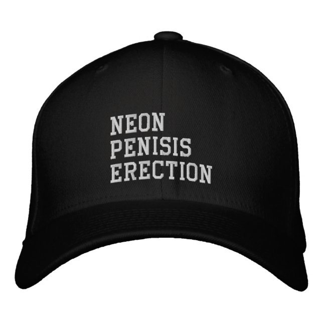 Neon Penisis Erection Embroidered Hat (Front)