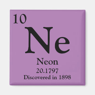 Neon Periodic Table Magnet