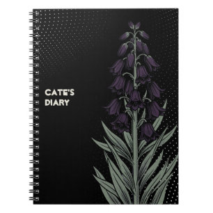 Neon Persian Lily Fritillaria persica Pop Art Notebook