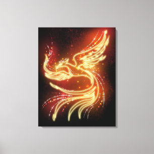 Neon Phoenix Canvas Print