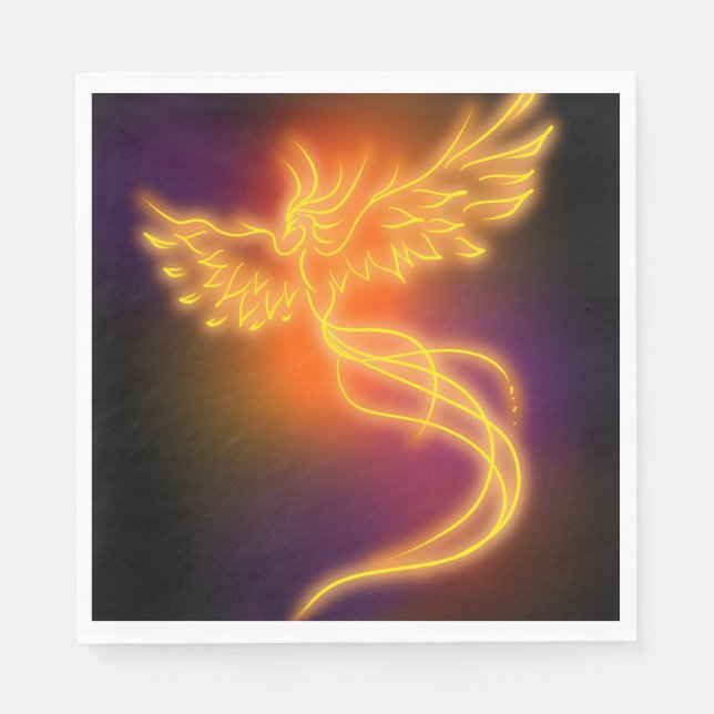 Neon Phoenix Napkin (Front)