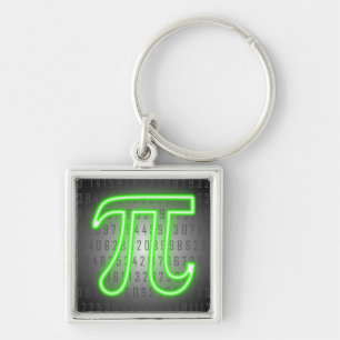 Neon Pi Day Sign Key Ring