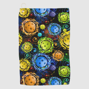 Neon Pickleball Pattern Sweat Towel