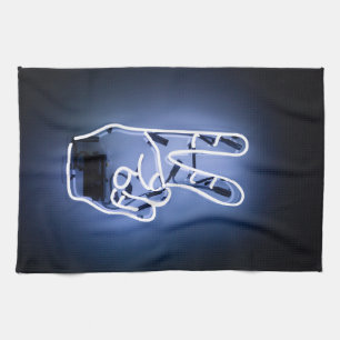 neon piece tea towel
