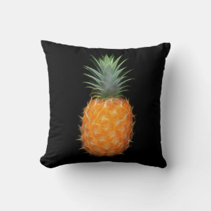 Neon Pineapple Glowing Fruit Art  Cushion