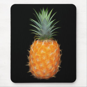 Neon Pineapple Glowing Fruit Art  Mouse Pad