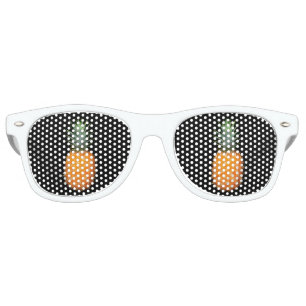 Neon Pineapple Glowing Fruit Art  Retro Sunglasses