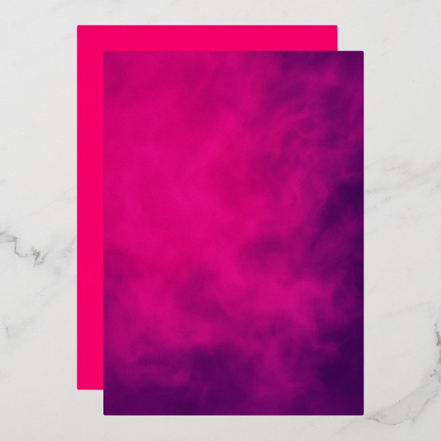 Neon Pink Back Foil Invitation – Customisable (Front/Back)