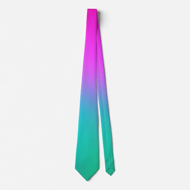 Neon Pink Blue and Green Tie (Front)
