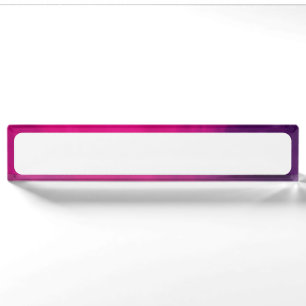 Neon Pink Border Desk Nameplate – Customisable
