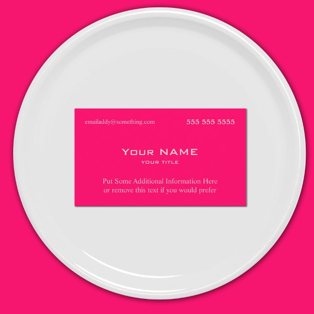 Neon Pink Business Card (Creator Uploaded)