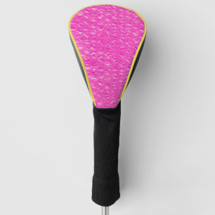 Neon Pink Champagne Pop Bubble Wrap Golf Head Cover