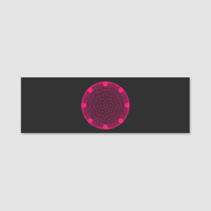 Neon Pink Circle Spiro Name Tag – Customisable