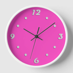 Neon pink clock