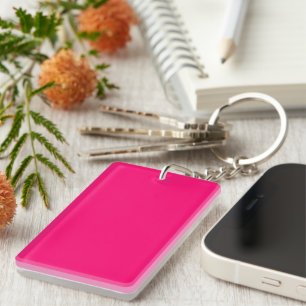 Neon Pink Custom Acrylic Keychain