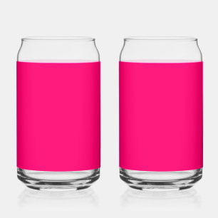 Neon Pink Custom Drinkware Set –Can-Shaped Glasses