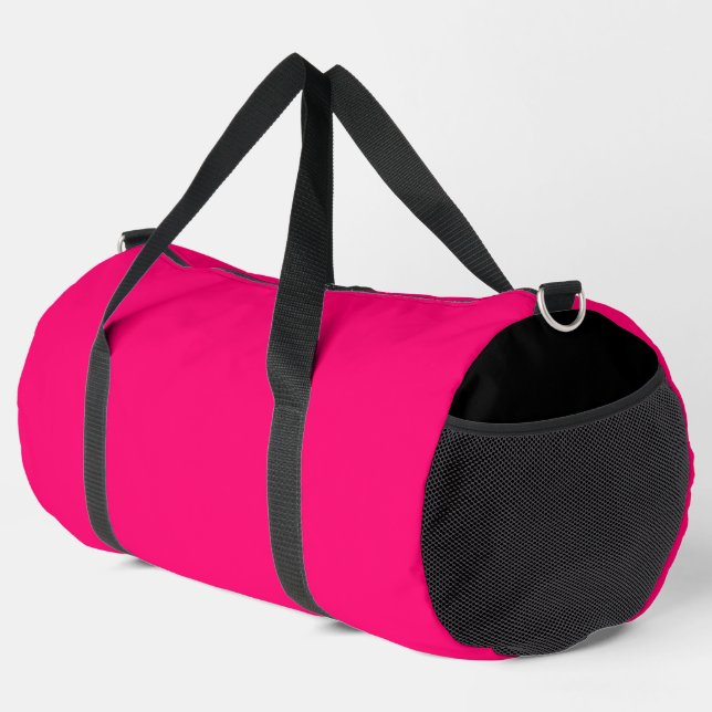 Neon Pink Custom Gym Duffle Bag – Bold & Practical (Right Corner)