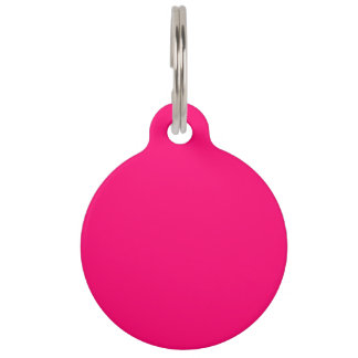 Neon Pink Custom Pet Tag – Durable & Stylish