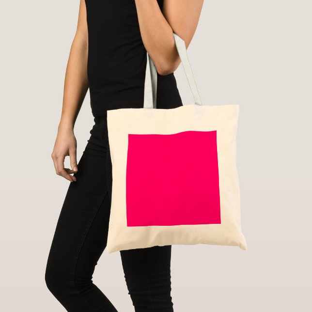Neon Pink Custom Tote Bag - Stylish & Reusable (Front (Product))