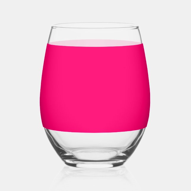 Neon Pink Custom Wine Glass – Bold & Stylish (Front)