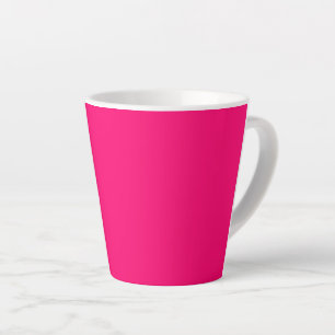 Neon Pink Customisable Latte Mug
